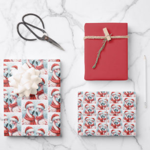 Christmas Flamingos Geschenkpapier Set
