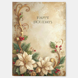 Christmas Floral Holiday Magnet