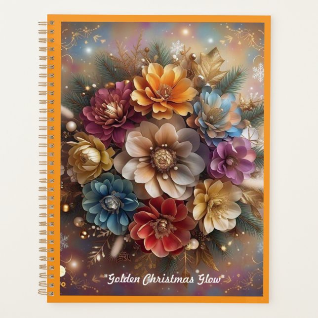 "Christmas Floral Sparkle" Planer (Vorderseite)