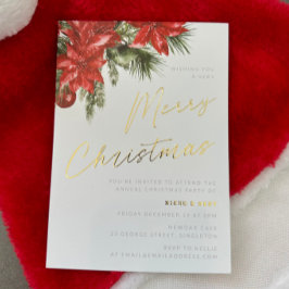 Christmas Flourish Classic Christmas Party Gold Folieneinladung