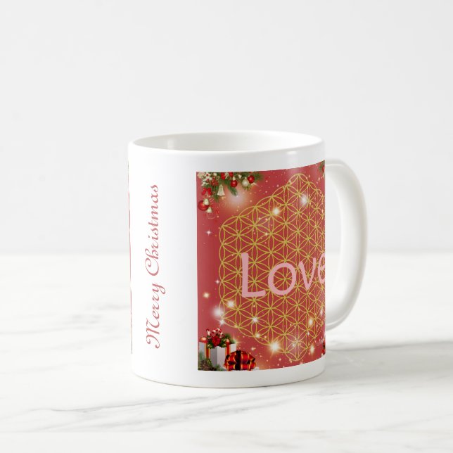 Christmas flower of life gift love  kaffeetasse (VorderseiteRechts)