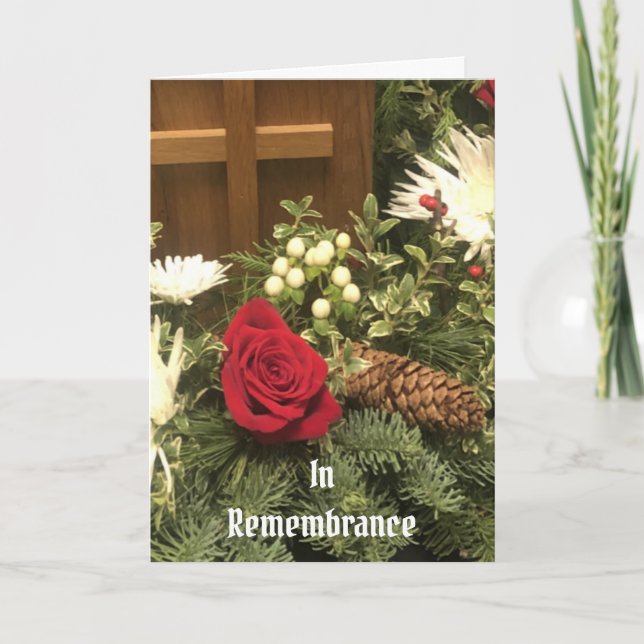 Christmas flowers, InRemembrance Card Karte (Vorderseite)