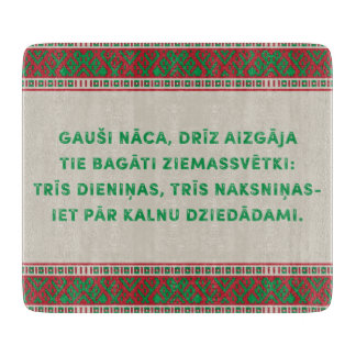 Christmas Folk Song I Latviesu Tautasdziesma Schneidebrett