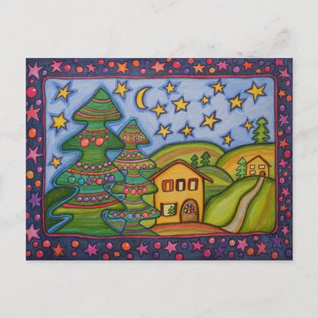 Christmas forest feiertagspostkarte (Vorderseite)