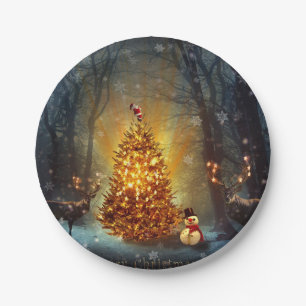 Christmas Forest . Pappteller