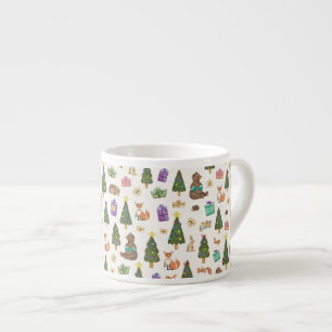 Christmas Forrest Pattern Espressotasse