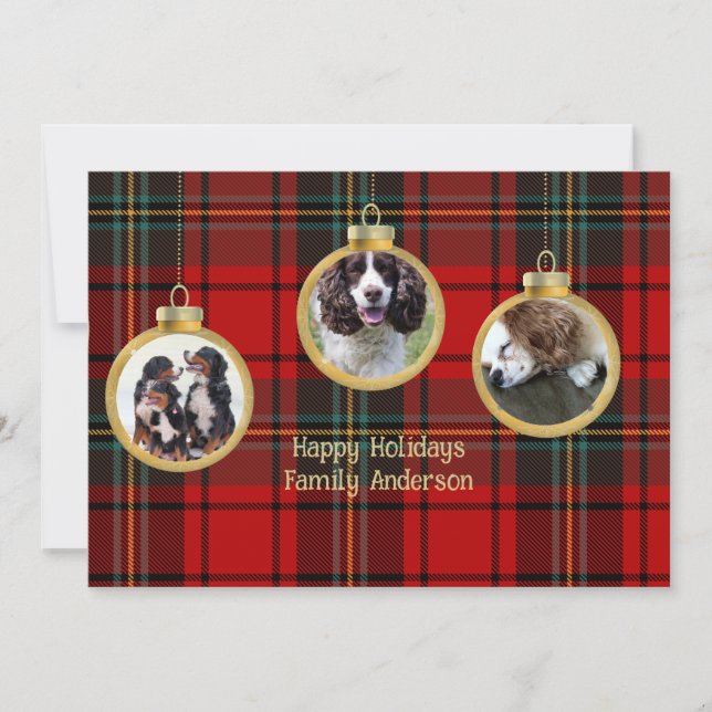 Christmas Foto Baubles Mersing Sessing Hope Einladung (Vorderseite)