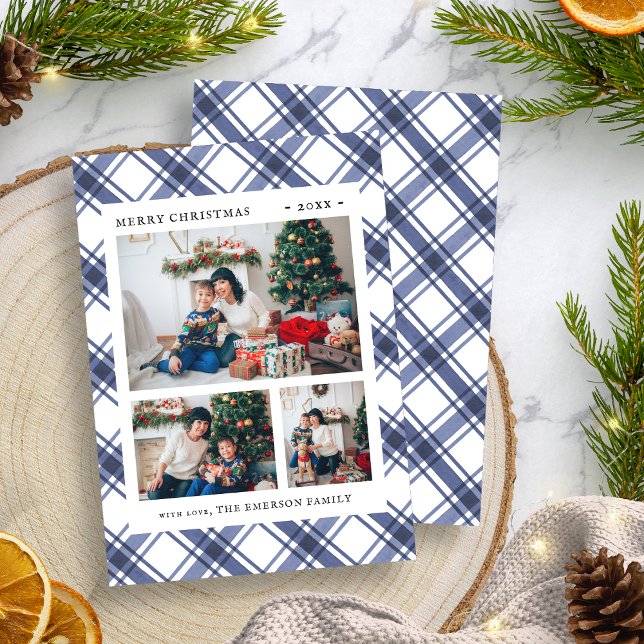 Christmas Foto Blue Feiertagskarte (Christmas Photo Blue Holiday Card
)