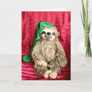 Christmas Foto Sloth Karte