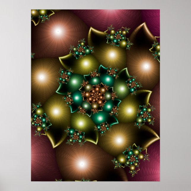  Christmas Fractal Spiral Poster (Vorne)