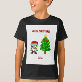 Christmas FrankenCheese Boys Black Basic T Shirt