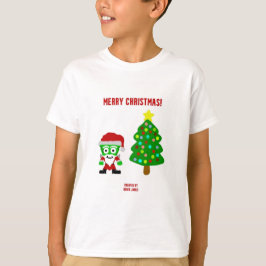 Christmas FrankenCheese Boys White Basic T Shirt