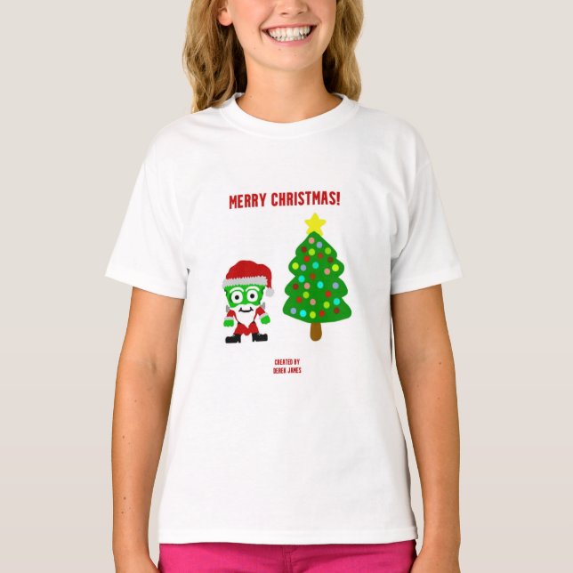 Christmas FrankenCheese Girls White Basic T Shirt (Vorderseite)