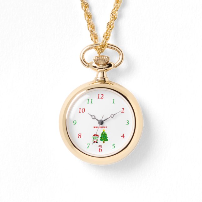 Christmas FrankenCheese Gold Necklace Watch Armbanduhr (Vorderseite)
