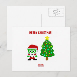 Christmas FrankenCheese Postcard Feiertagspostkarte