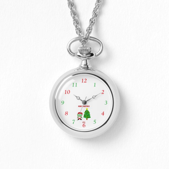 Christmas FrankenCheese Silver Necklace Watch Armbanduhr (Vorderseite)