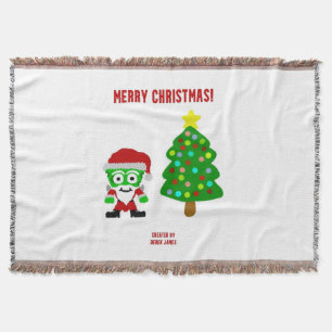 Christmas FrankenCheese Throw Blanket Decke