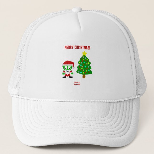Christmas FrankenCheese Trucker Hat Truckerkappe (Vorderseite)