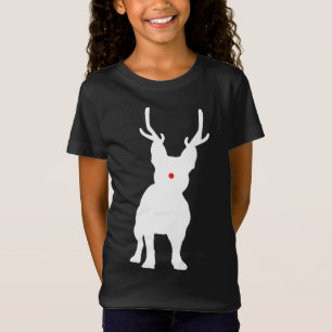 Christmas French Bulldog Reindeer Frenchie Dog Gif T-Shirt