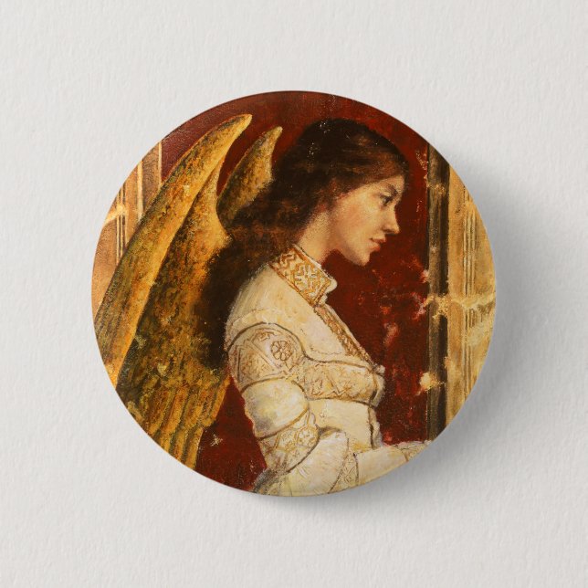 Christmas Fresco Angel Button (Vorderseite)
