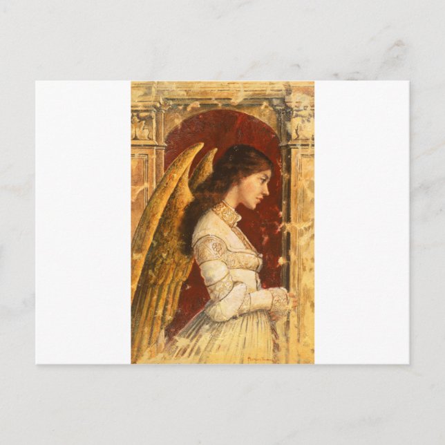 Christmas Fresco Angel Feiertagspostkarte (Vorderseite)