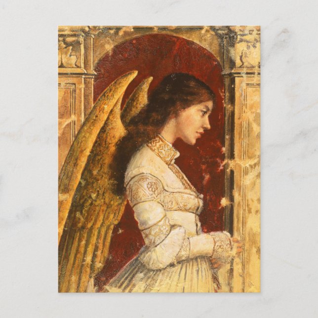 Christmas Fresco Angel Feiertagspostkarte (Vorderseite)