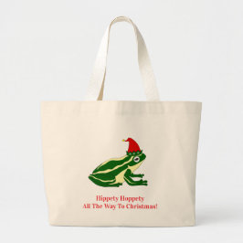 Christmas Frog Tote Bag Jumbo Stoffbeutel