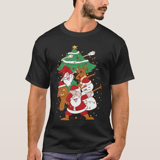 Christmas Fun Santa Deer Elf Ginger T-Shirt (Vorderseite)