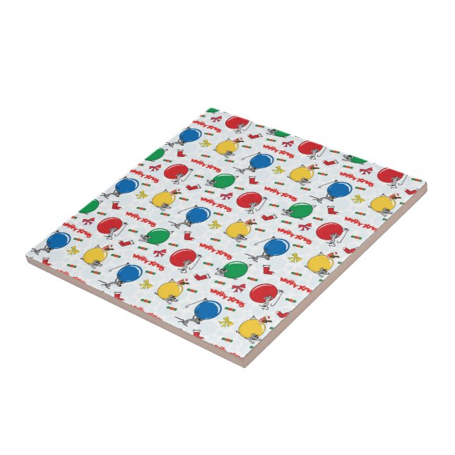 Christmas funny mouse with balls fliese (Seite)