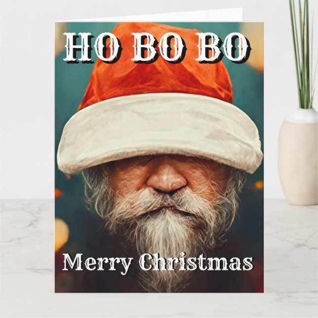 Christmas Funny Novelty HO BO BO Gruß Karte (Vorderseite)