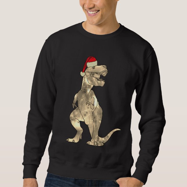 Christmas Funny T Rex Beängstigend Festive Dinosau Sweatshirt (Vorderseite)