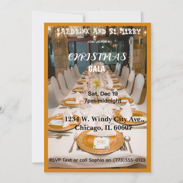 Christmas Gala Invitation Einladung (Vorderseite)
