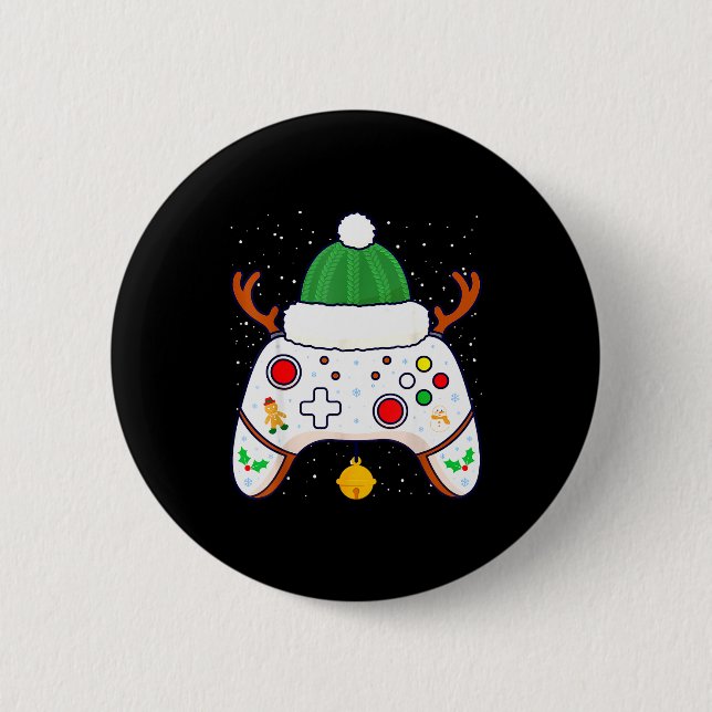 Christmas Gamer Video Game Controller Gamepad  Button (Vorderseite)