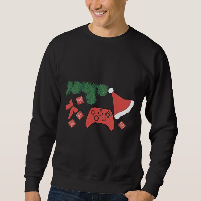 Christmas Gaming Controller Sweatshirt - Gamer Hol (Devant)