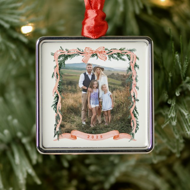CHRISTMAS GARLAND Foto Ornament Aus Metall (Baum)