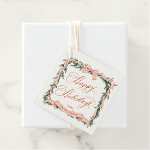 CHRISTMAS GARLAND Holiday Frame Geschenkmarke Geschenkanhänger