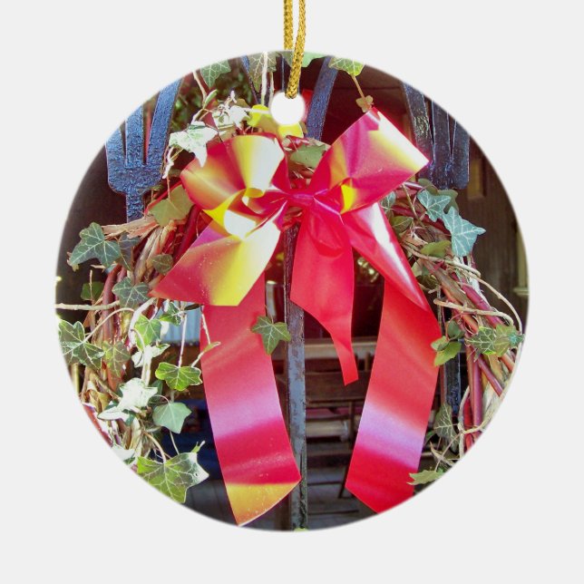 CHRISTMAS GARLAND KERAMIKORNAMENT (Vorne)