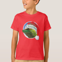 Christmas Gecko - Kids' Basic Hanes T - Shirt