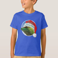 Christmas Gecko - Kids' Basic Hanes T - Shirt