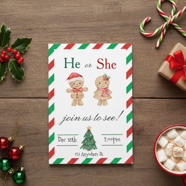 Christmas Gender Reveal invitation Einladung (Von Creator hochgeladen)