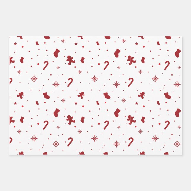 "Christmas" Geschenkpapier Set (Vorderseite)