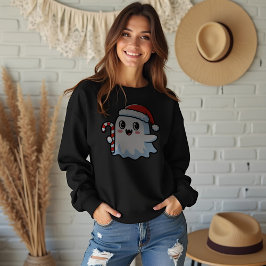Christmas Ghost Candy Cane Sweatshirt
