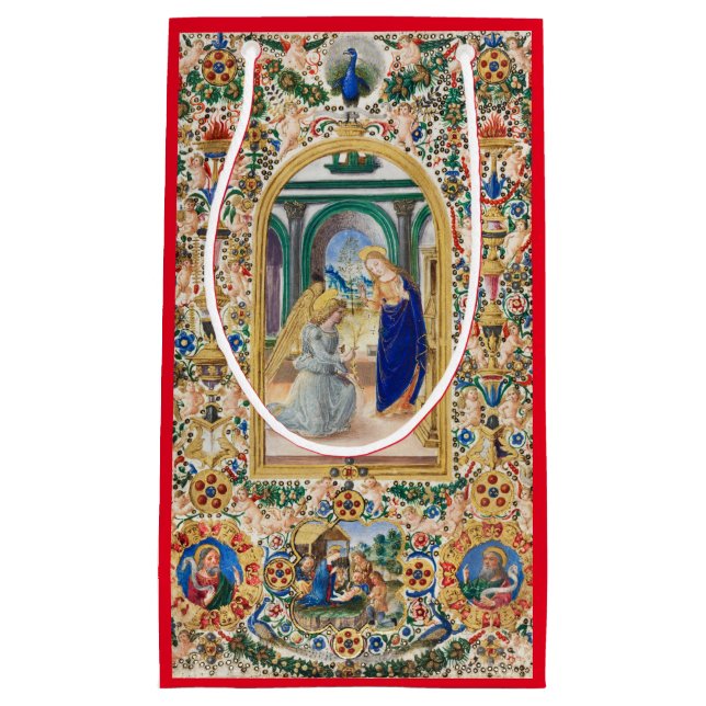 CHRISTMAS GIFT BAG NATIVITY TRADITIONELLE BILDUNG KLEINE GESCHENKTÜTE (Vorderseite)