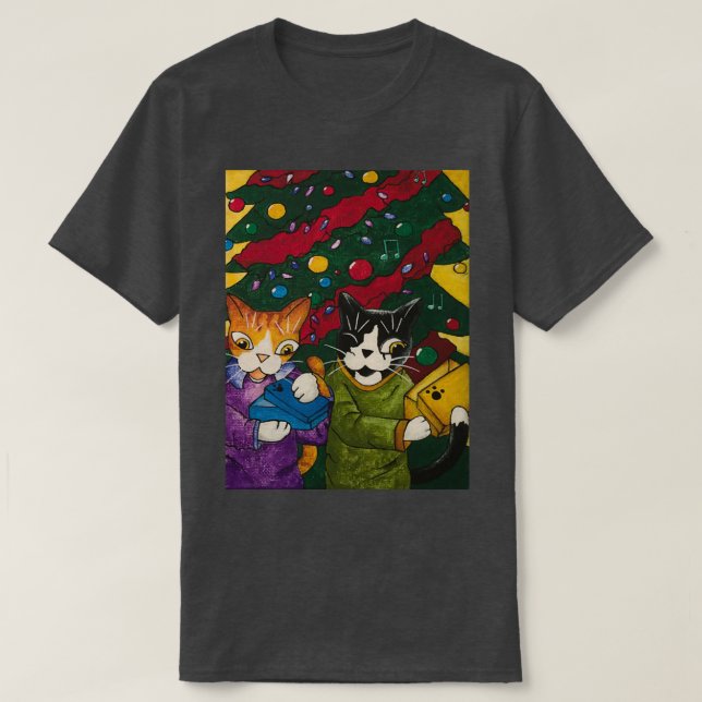 Christmas Gift Cats  T-Shirt (Design vorne)
