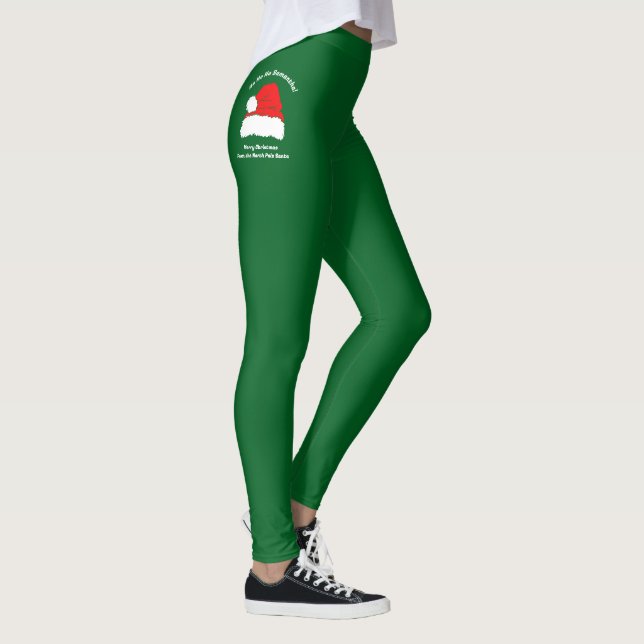 Christmas gift for sister mother Modern green  Leggings (Rechts)