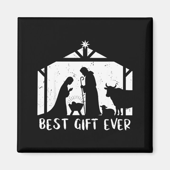 Christmas Gift Jesus Nativity Christian Men Women  Magnet (Vorne)