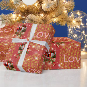 Christmas gift love flower of life Geschenkpapier