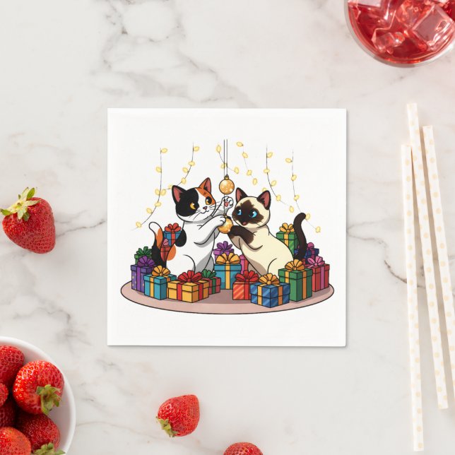 Christmas Gifts & Ornaments Cats Serviette (Beispiel)