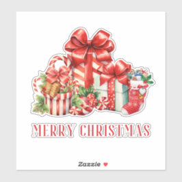 Christmas Gifts Presents Candy Cane Stickers  Aufkleber