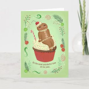 Christmas Gingerbread Homme carte d'anniversaire